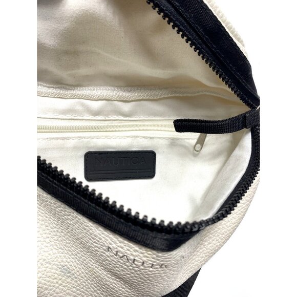 White Nautica Pouch Crossbody Designer Side Bag Unisex *Has defect* Read - Picture 3 of 12